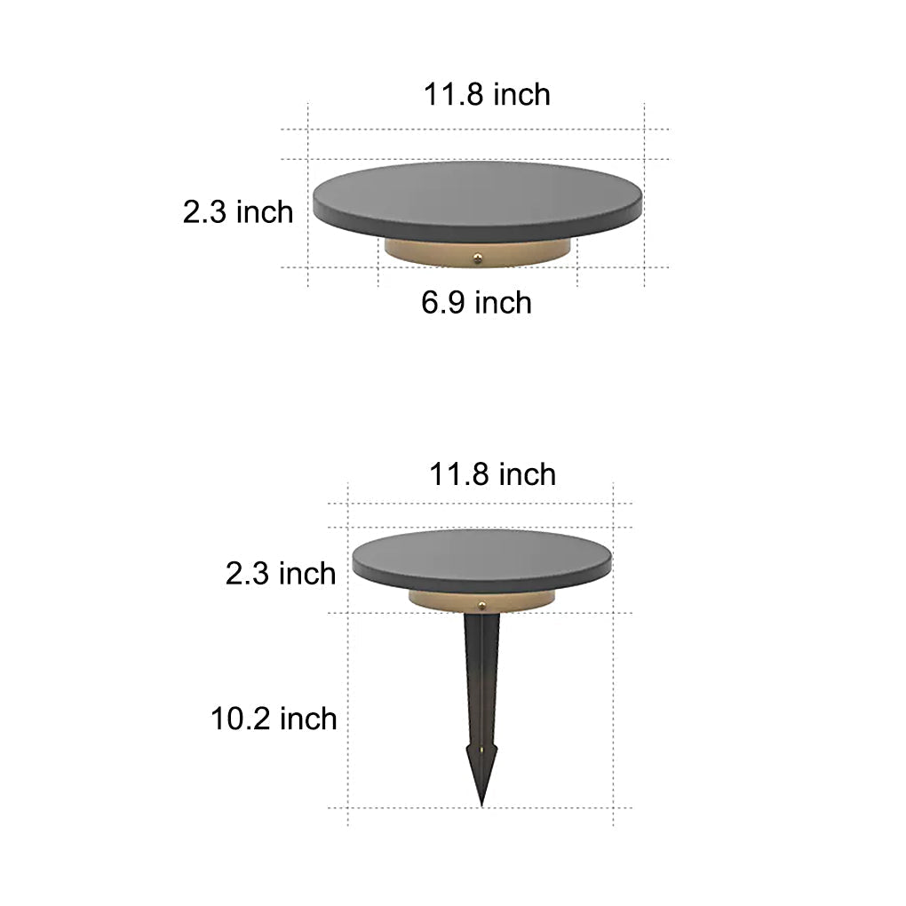 Halo Bottom Emitting LED Ground Solar Lights Durable & Elegant for Outdoors
