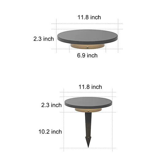 Halo Bottom Emitting LED Ground Solar Lights Durable & Elegant for Outdoors