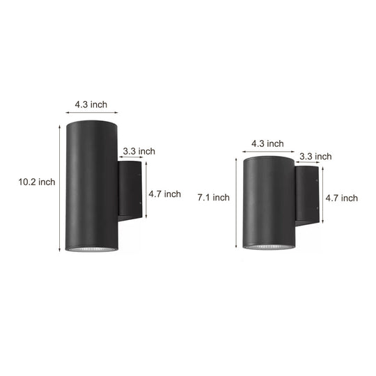 Round Up and Down Lighting LED Waterproof Modern Outdoor Wall Lights