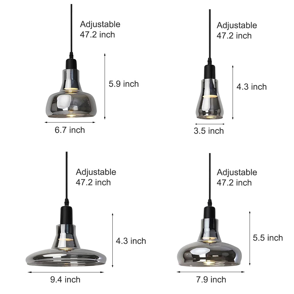 Nordic Minimalist Shadow Glass Pendant Light – LED Hanging Lighting for Living Room or Bar
