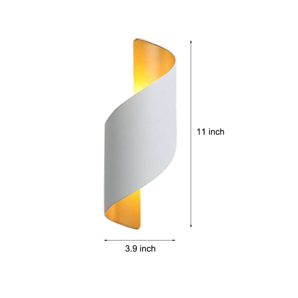 Spiral Design LED Waterproof Wall Light with Up and Down Lighting