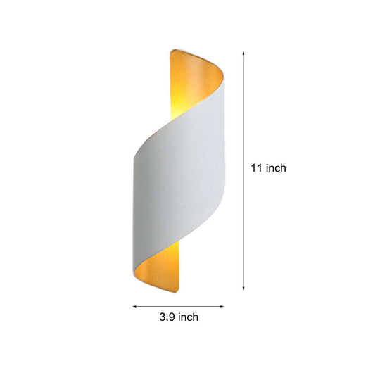 Spiral Design LED Waterproof Wall Light with Up and Down Lighting