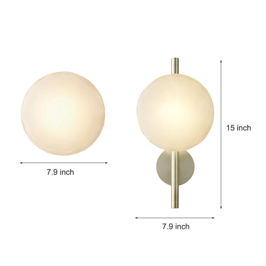 Round Glass Shell Design Wall Sconce