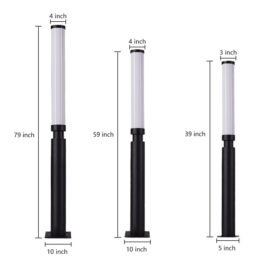 Modern Creative Outdoor LED Bollard Lights Waterproof Garden Pathway
