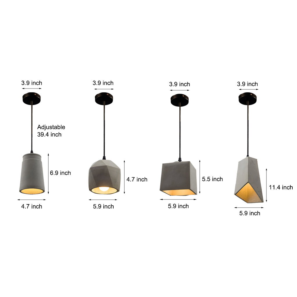 Industrial Style Cement Pendant Light