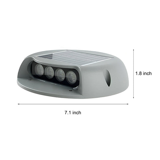 Wall Protected Flush Mount On Step Lights Solar LED Stairway Landscape Lighting