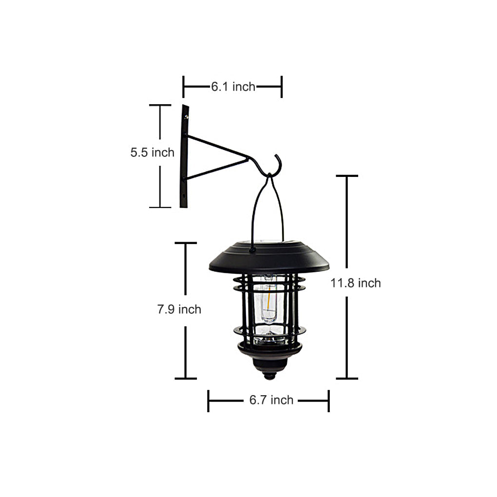 Industrial Style Solar Outdoor LED Wall Lamp