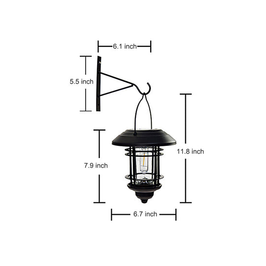 Industrial Style Solar Outdoor LED Wall Lamp