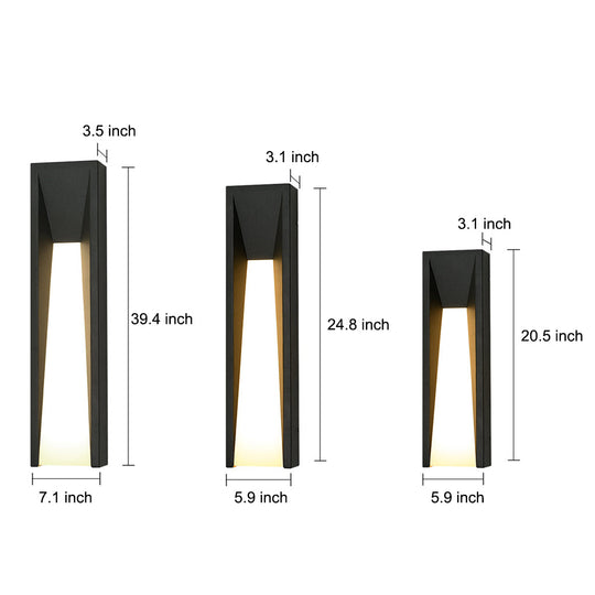 Rectangle 20W LED Waterproof Modern Wall Sconces Lighting Fixture