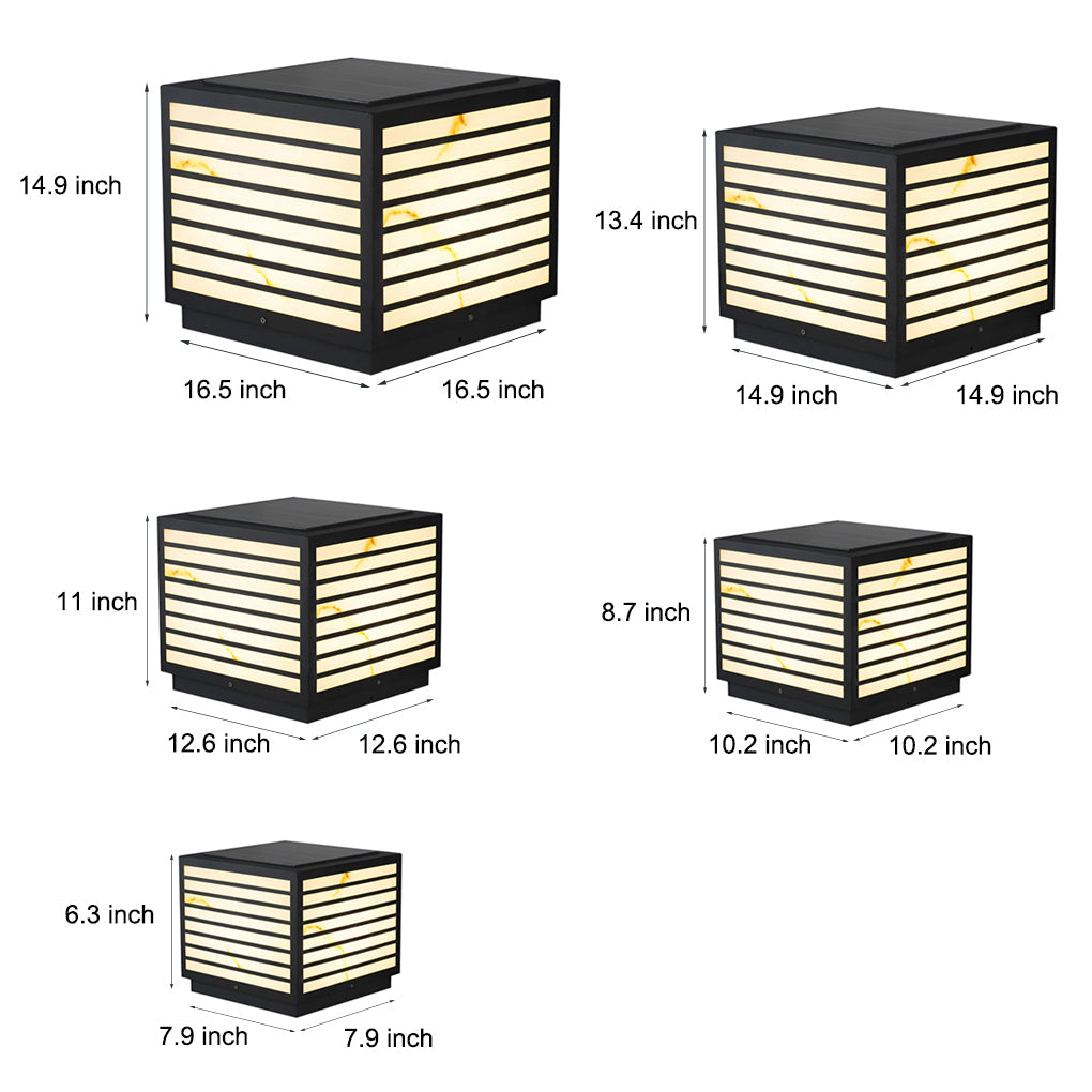 Square IP65 Waterproof LED Solar Outdoor Deck Post Pillar Light