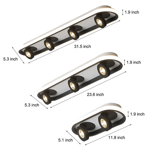 Rounded Rectangular – LED Adjustable Spotlight Modern Ceiling Light