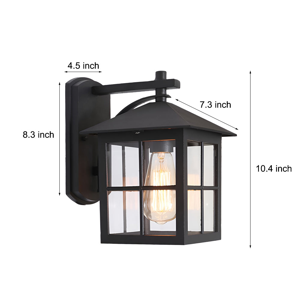 Antique Lantern-Shaped Outdoor Wall Sconce