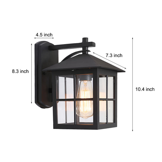 Antique Lantern-Shaped Outdoor Wall Sconce