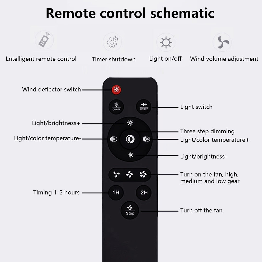 Round Ultra-thin Mute LED Nordic Bladeless Ceiling Fan Light