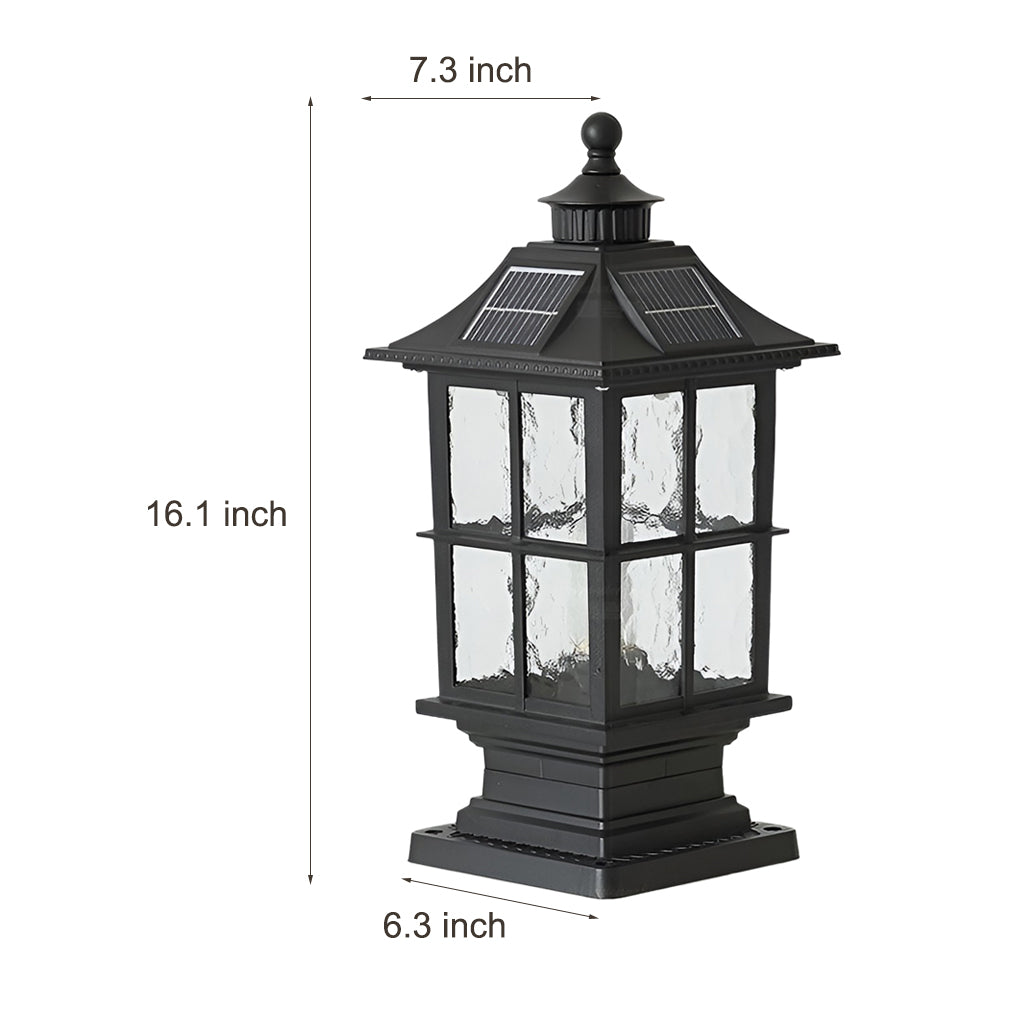 Waterproof Dimming LED Modern Solar Post Caps Light with Remote