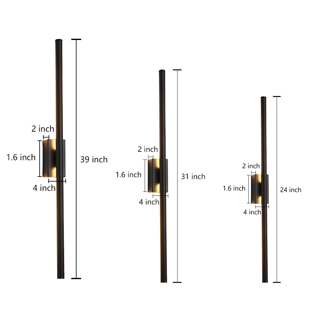 Electroplated Metal Linear LED Wall Sconce