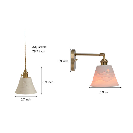 Mountains Shadow Ceramic LED Pendant Light