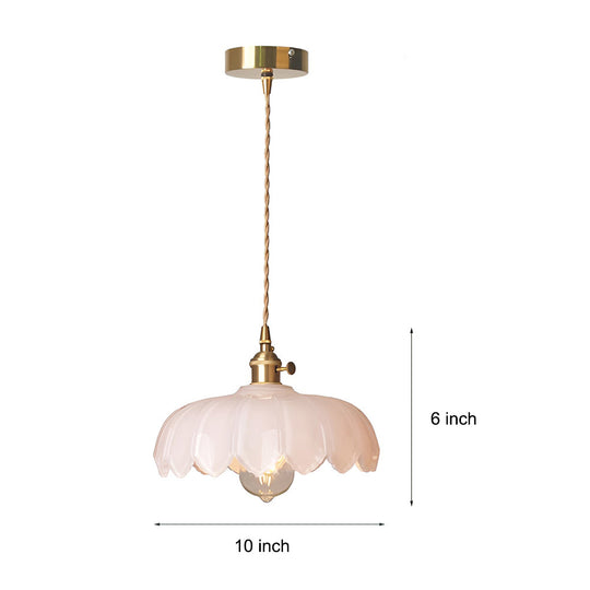 Retro Flower – Glass Brass Nordic Kitchen Pendant Light Chandelier