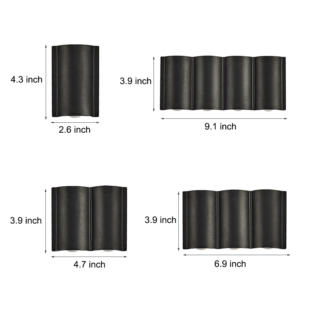 Creative Wave Up and Down LED Waterproof Modern Wall Washer Light