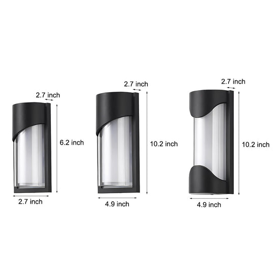 Creative Waterproof LED Modern Black Outdoor Wall Sconce Light
