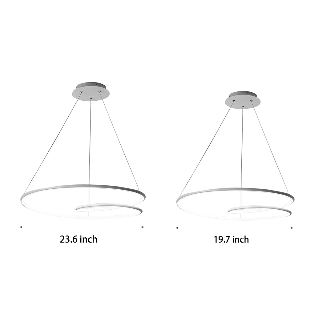 Creative Circles Stepless Dimming LED Nordic Chandelier Pendant Light