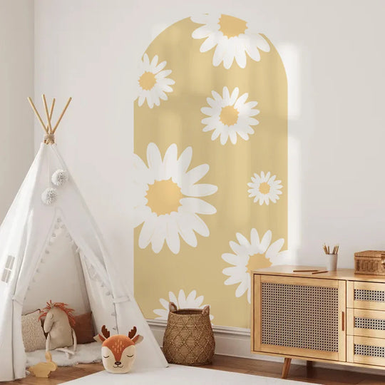 Large Format Daisy Archway Wall Mural For Home Decor