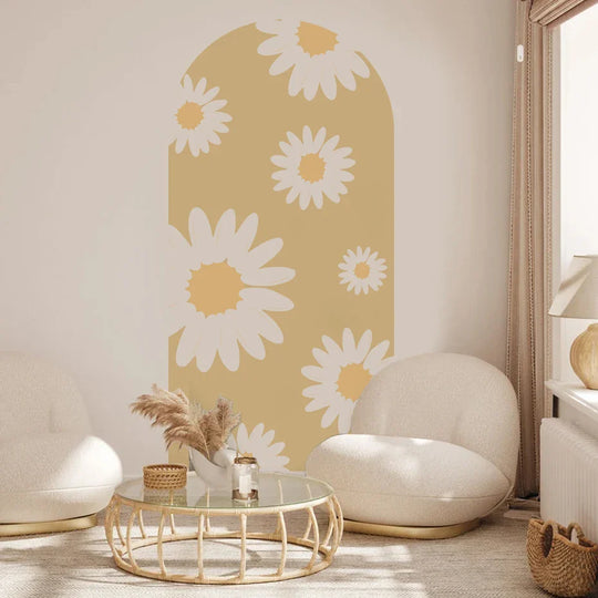Large Format Daisy Archway Wall Mural For Home Decor