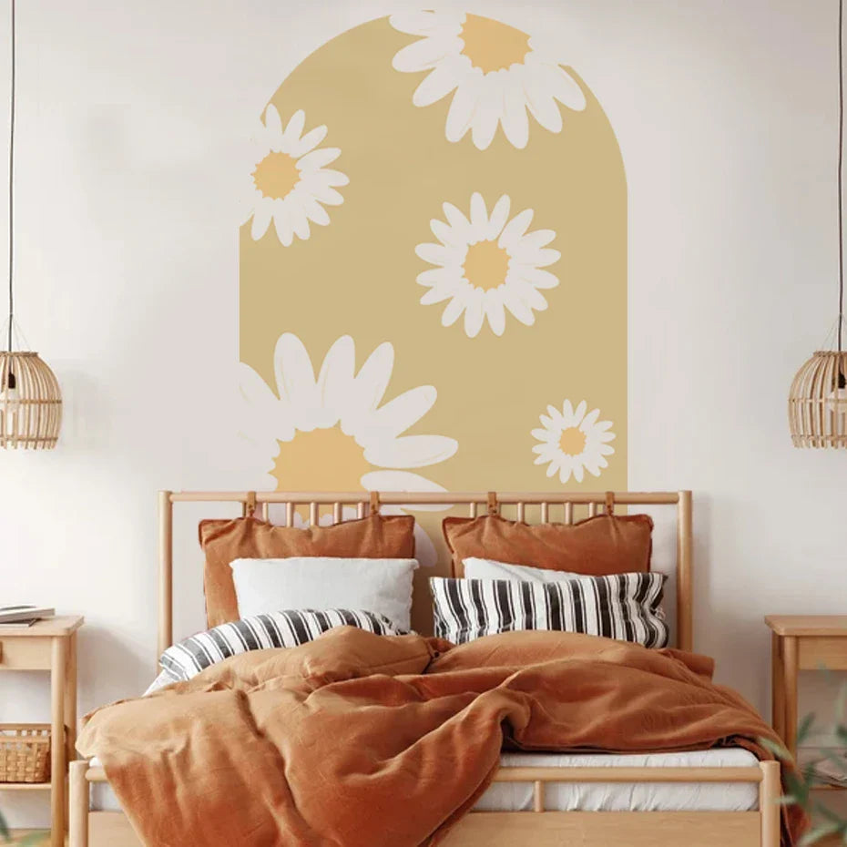 Large Format Daisy Archway Wall Mural For Home Decor