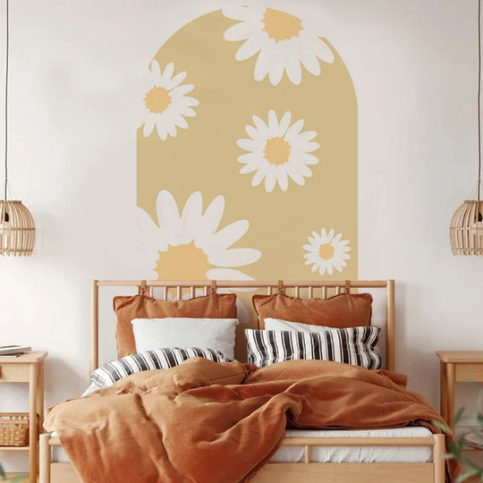 Large Format Daisy Archway Wall Mural For Home Decor