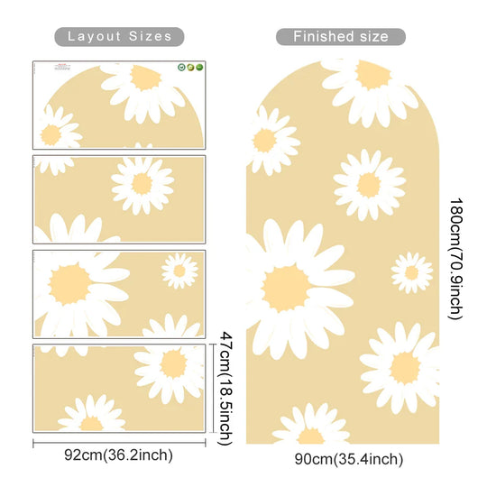 Large Format Daisy Archway Wall Mural For Home Decor