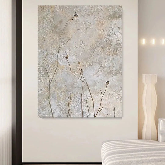 Large Format Hand Painted Wild Flower Canvas Wall Art