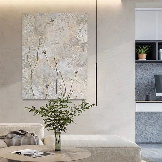 Large Format Hand Painted Wild Flower Canvas Wall Art