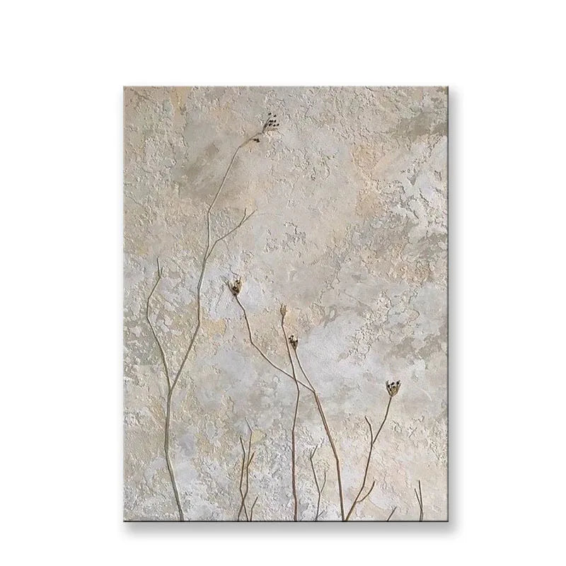 Large Format Hand Painted Wild Flower Canvas Wall Art