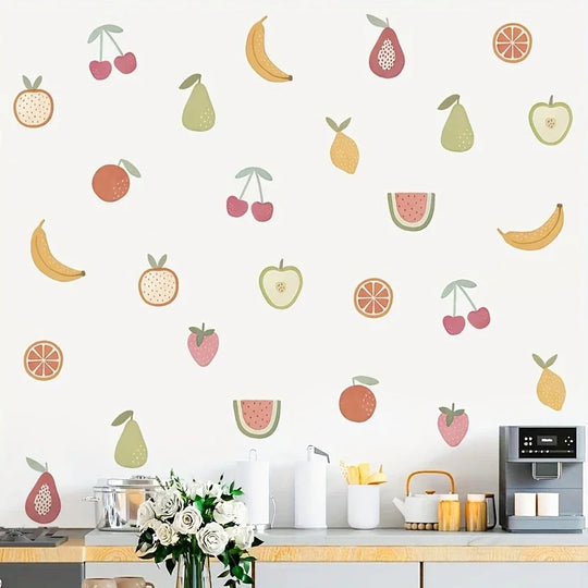 Lemon Cherry Fruit Wall Decals For Kids Room And Kitchen