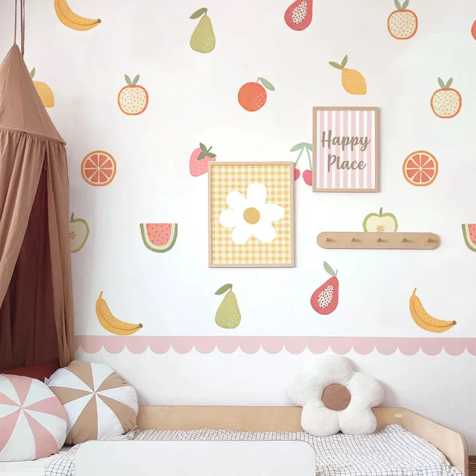 Lemon Cherry Fruit Wall Decals For Kids Room And Kitchen