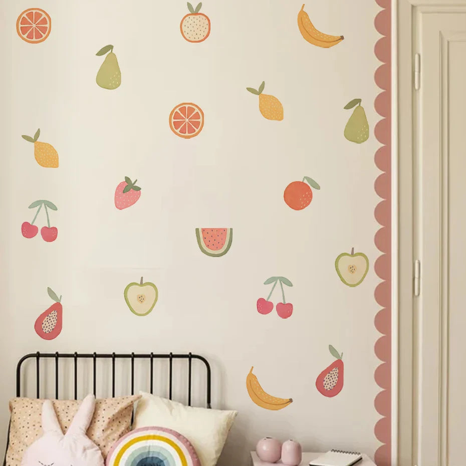 Lemon Cherry Fruit Wall Decals For Kids Room And Kitchen
