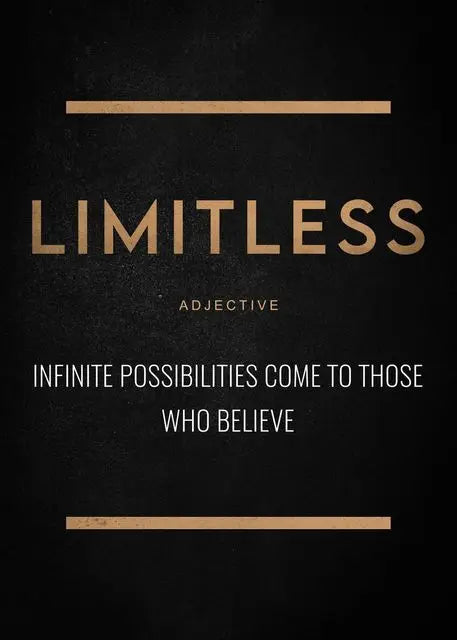 Success Hustle Limitless Motivational Quotes Canvas Wall Art