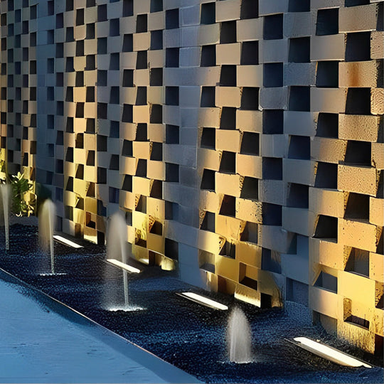 LED Rectangular Waterproof Recessed Outdoor Wall Washer Light