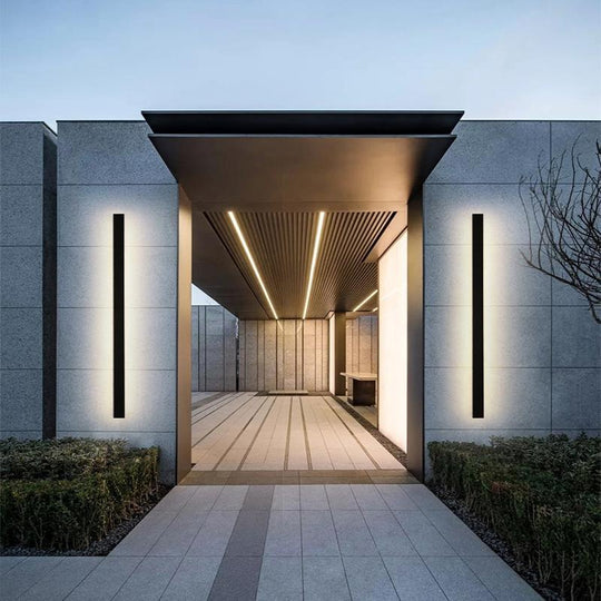 Black Long LED Linear Lights Wall Lights Outdoor LED Lighting
