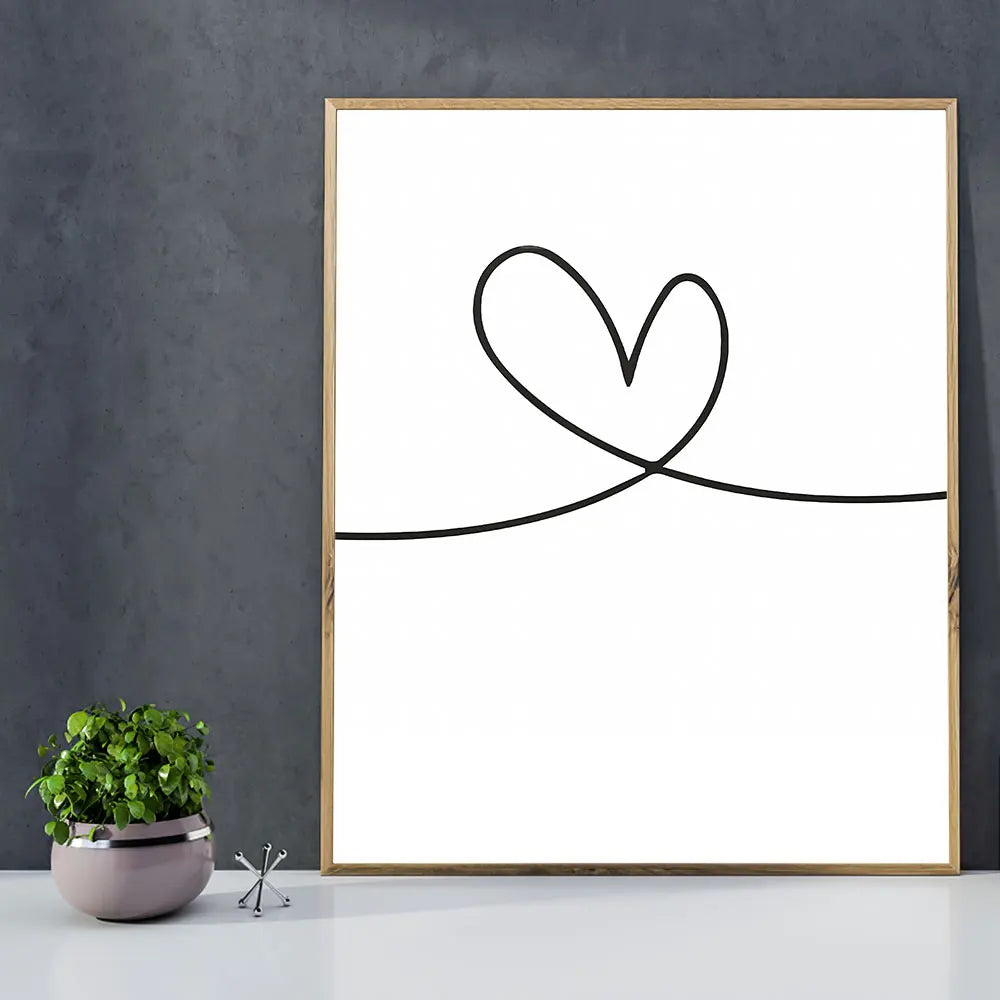 Love Family Word Art Minimalist Canvas Wall Art