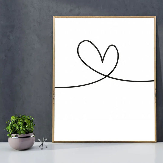 Love Family Word Art Minimalist Canvas Wall Art