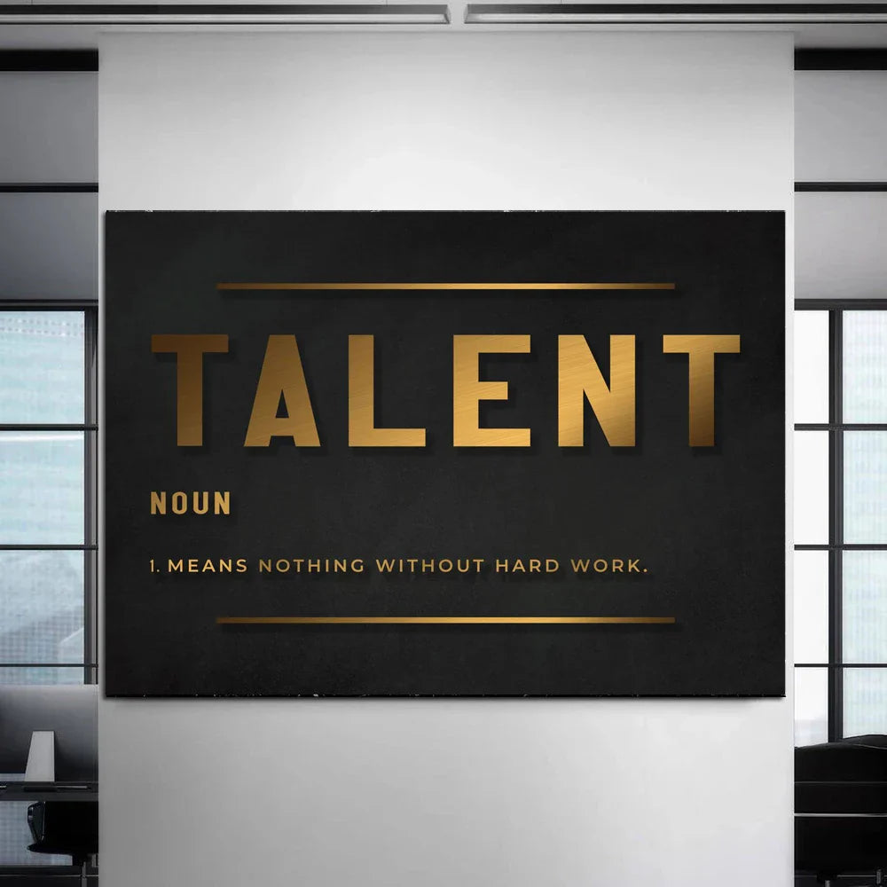 Success Hustle Inspirational Quotes Canvas Wall Art