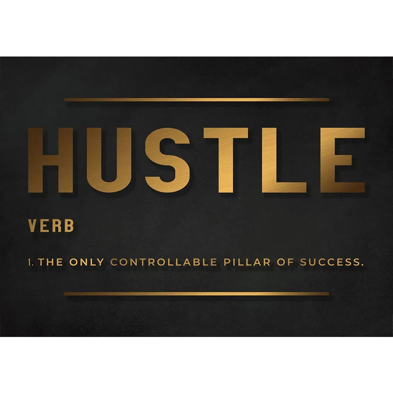 Success Hustle Inspirational Quotes Canvas Wall Art