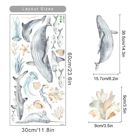 Marine Life Ocean Creatures Wall Decals