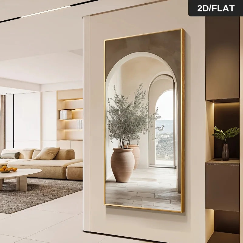 Mediterranean Vase Archway Canvas Wall Art Unframed