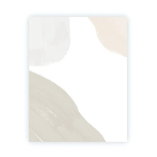 Minimalist Beige Gray Abstract Canvas Gallery Wall Art