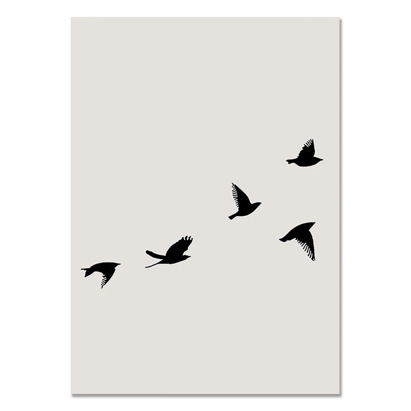 Minimalist Beige Gray Abstract Canvas Gallery Wall Art