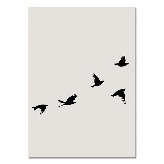 Minimalist Beige Gray Abstract Canvas Gallery Wall Art