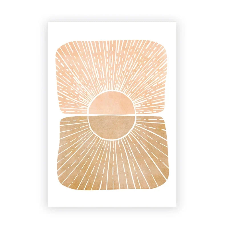 Minimalist Beige Gray Abstract Canvas Gallery Wall Art