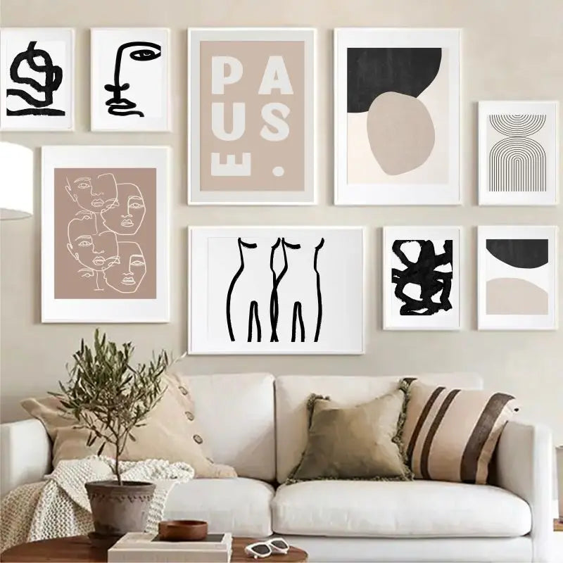 Minimalist Abstract Gallery Canvas Wall Art Print